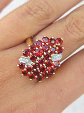 Load image into Gallery viewer, Garnet Cocktail- 14K Estate Ring