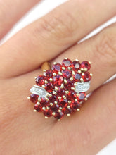 Load image into Gallery viewer, Garnet Cocktail- 14K Estate Ring