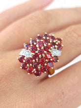 Load image into Gallery viewer, Garnet Cocktail- 14K Estate Ring