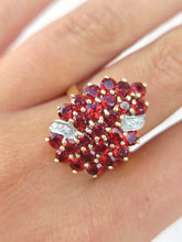 Load image into Gallery viewer, Garnet Cocktail- 14K Estate Ring