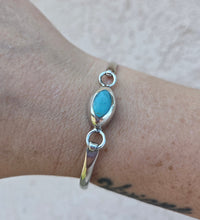 Load image into Gallery viewer, Larimar Bangle Bracelet - Sterling Silver