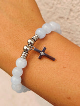 Load image into Gallery viewer, "Cross CZ" Infinite Steel Charm Bracelet - TJazelle