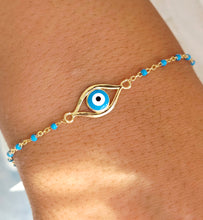 Load image into Gallery viewer, Evil Eye Bracelet - Gold Plated