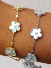 Load image into Gallery viewer, Mother of Pearl  Flower Bracelet - Sterling Silver