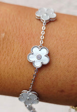 Load image into Gallery viewer, Mother of Pearl  Flower Bracelet - Sterling Silver
