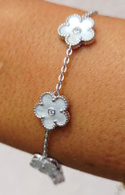 Load image into Gallery viewer, Mother of Pearl  Flower Bracelet - Sterling Silver