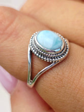 Load image into Gallery viewer, Split Shank Larimar Ring - Sterling Silver