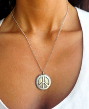 Load image into Gallery viewer, Peace Sign 20" Necklace