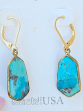 Load image into Gallery viewer, Turquoise Dea Drop Earrings - Lotus Jewelry