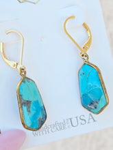 Load image into Gallery viewer, Turquoise Dea Drop Earrings - Lotus Jewelry