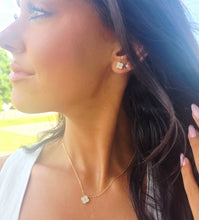Load image into Gallery viewer, CZ Petite Clover Set - Necklace &amp; Earrings