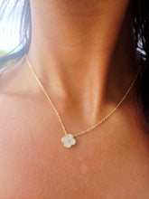 Load image into Gallery viewer, CZ Petite Clover Set - Necklace &amp; Earrings