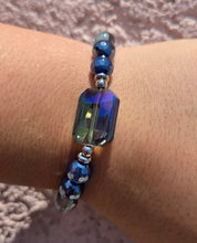 Load image into Gallery viewer, Galaxy Blue Crystal on Indigo Agate Bracelet - Marie's 2026 TJazelle Exclusive