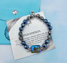 Load image into Gallery viewer, Galaxy Blue Crystal on Indigo Agate Bracelet - Marie's 2026 TJazelle Exclusive