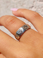 Load image into Gallery viewer, Eye of Horus Thick Silver Band - Sterling Silver