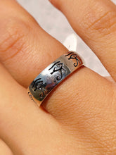 Load image into Gallery viewer, Eye of Horus Thick Silver Band - Sterling Silver