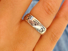 Load image into Gallery viewer, Eye of Horus Thick Silver Band - Sterling Silver