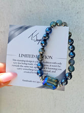 Load image into Gallery viewer, Galaxy Blue Crystal on Indigo Agate Bracelet - Marie's 2026 TJazelle Exclusive