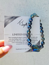 Load image into Gallery viewer, Galaxy Blue Crystal on Indigo Agate Bracelet - Marie's 2026 TJazelle Exclusive