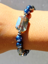 Load image into Gallery viewer, Galaxy Blue Crystal on Indigo Agate Bracelet - Marie's 2026 TJazelle Exclusive