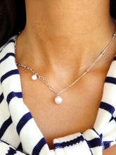 Load image into Gallery viewer, Contrast Pearl Necklace - Sterling Silver