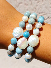 Load image into Gallery viewer, Pearl Coin Larimar Jasper Limited Edition Bracelet - Marie's 2026 TJazelle Exclusive