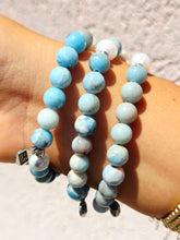 Load image into Gallery viewer, Pearl Coin Larimar Jasper Limited Edition Bracelet - Marie's 2026 TJazelle Exclusive