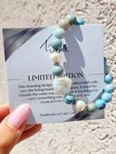 Load image into Gallery viewer, Pearl Coin Larimar Jasper Limited Edition Bracelet - Marie's 2026 TJazelle Exclusive
