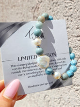 Load image into Gallery viewer, Pearl Coin Larimar Jasper Limited Edition Bracelet - Marie's 2026 TJazelle Exclusive