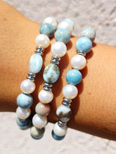 Load image into Gallery viewer, Pearl &amp; Larimar Jasper Limited Edition Bracelet - Marie's 2026 TJazelle Exclusive