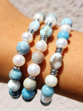 Load image into Gallery viewer, Pearl &amp; Larimar Jasper Limited Edition Bracelet - Marie's 2026 TJazelle Exclusive