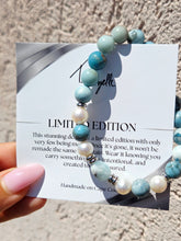 Load image into Gallery viewer, Pearl &amp; Larimar Jasper Limited Edition Bracelet - Marie's 2026 TJazelle Exclusive