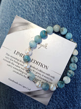 Load image into Gallery viewer, Pearl &amp; Larimar Jasper Limited Edition Bracelet - Marie's 2026 TJazelle Exclusive