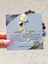 Load image into Gallery viewer, Boho Vibes - Clear Crystal on Tie Dye &amp; Yellow Jade Limited Edition Bracelet - Marie's 2026 TJazelle Exclusive