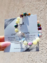 Load image into Gallery viewer, Boho Vibes - Clear Crystal on Tie Dye &amp; Yellow Jade Limited Edition Bracelet - Marie's 2026 TJazelle Exclusive