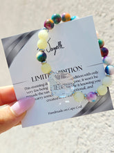 Load image into Gallery viewer, Boho Vibes - Clear Crystal on Tie Dye &amp; Yellow Jade Limited Edition Bracelet - Marie's 2026 TJazelle Exclusive