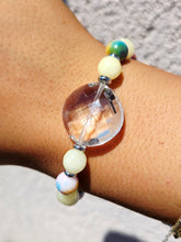 Load image into Gallery viewer, Boho Vibes - Clear Crystal on Tie Dye &amp; Yellow Jade Limited Edition Bracelet - Marie's 2026 TJazelle Exclusive