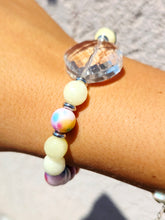 Load image into Gallery viewer, Boho Vibes - Clear Crystal on Tie Dye &amp; Yellow Jade Limited Edition Bracelet - Marie's 2026 TJazelle Exclusive