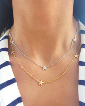 Load image into Gallery viewer, Star CZ Layering Necklace - Sterling silver