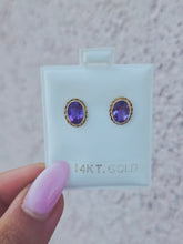 Load image into Gallery viewer, Amethyst Estate Earrings  -Gold