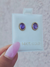 Load image into Gallery viewer, Amethyst Estate Earrings  -Gold