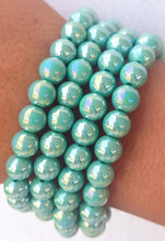 Load image into Gallery viewer, Turquoise Shimmer Beaded Bracelet - Elena Michele