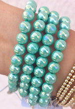 Load image into Gallery viewer, Turquoise Shimmer Beaded Bracelet - Elena Michele
