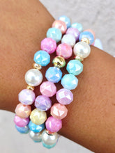 Load image into Gallery viewer, Multi Color Crystal Shimmer &amp; Pearl Beaded Bracelet - Elena Michele