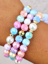 Load image into Gallery viewer, Multi Color Crystal Shimmer &amp; Pearl Beaded Bracelet - Elena Michele