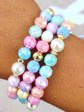 Load image into Gallery viewer, Multi Color Crystal Shimmer &amp; Pearl Beaded Bracelet - Elena Michele
