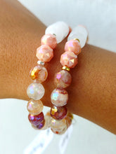 Load image into Gallery viewer, Mystic Quartz with Coral and Quartz Cylinder Center Beaded Bracelet - Elena Michele