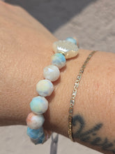 Load image into Gallery viewer, Pearl Shell on Coral Coast Shimmer Beaded Bracelet - Elena Michele