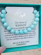 Load image into Gallery viewer, "Wisdom" Blue Turquoise Stacker - TJazelle