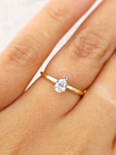 Load image into Gallery viewer, Petite Pear Diamond Ring - 14K Yellow Gold